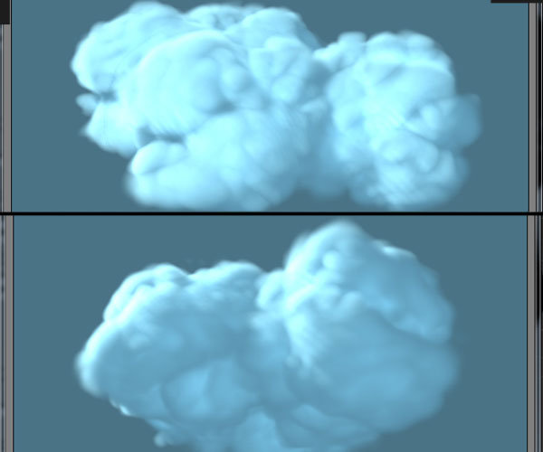 تغییر مقادیر Falloff و Opacity برای ساختن ابر های واقعی در تری دی مکس 