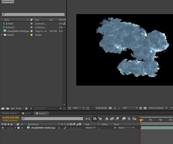 ترکیب در Adobe After Effects برای ساخت ابرهای واقعی در تری دی مکس 